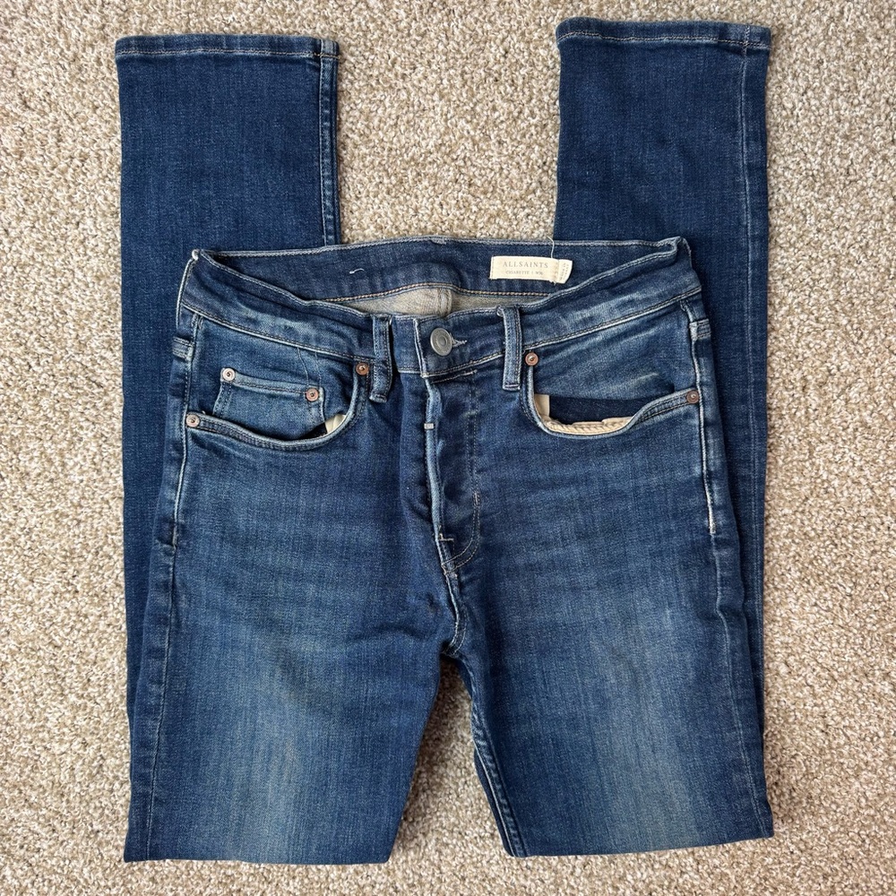 All Saints Dark Blue Slim Men Jeans